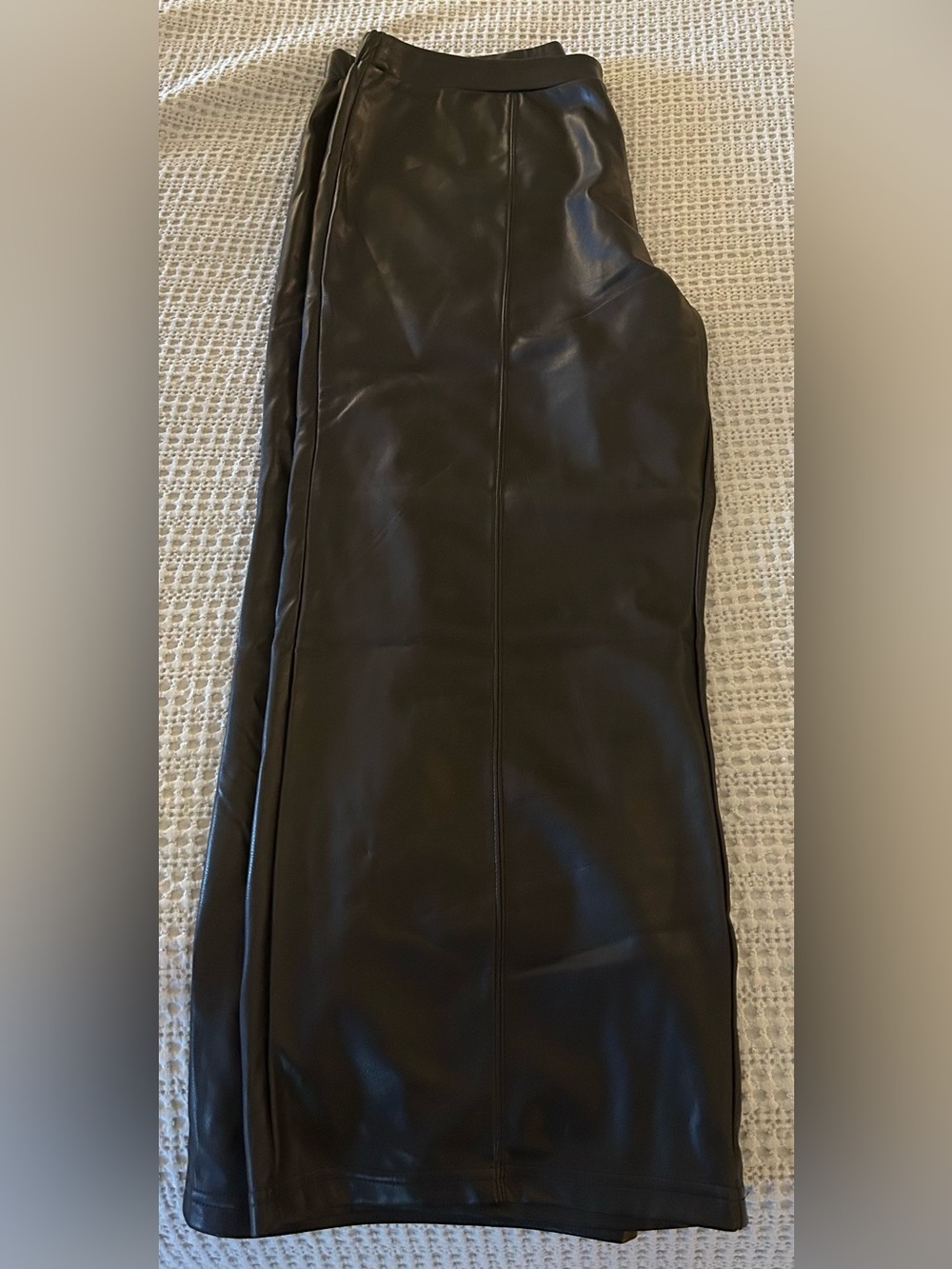 bagatelle Black Faux Leather Wide Leg Pants XL